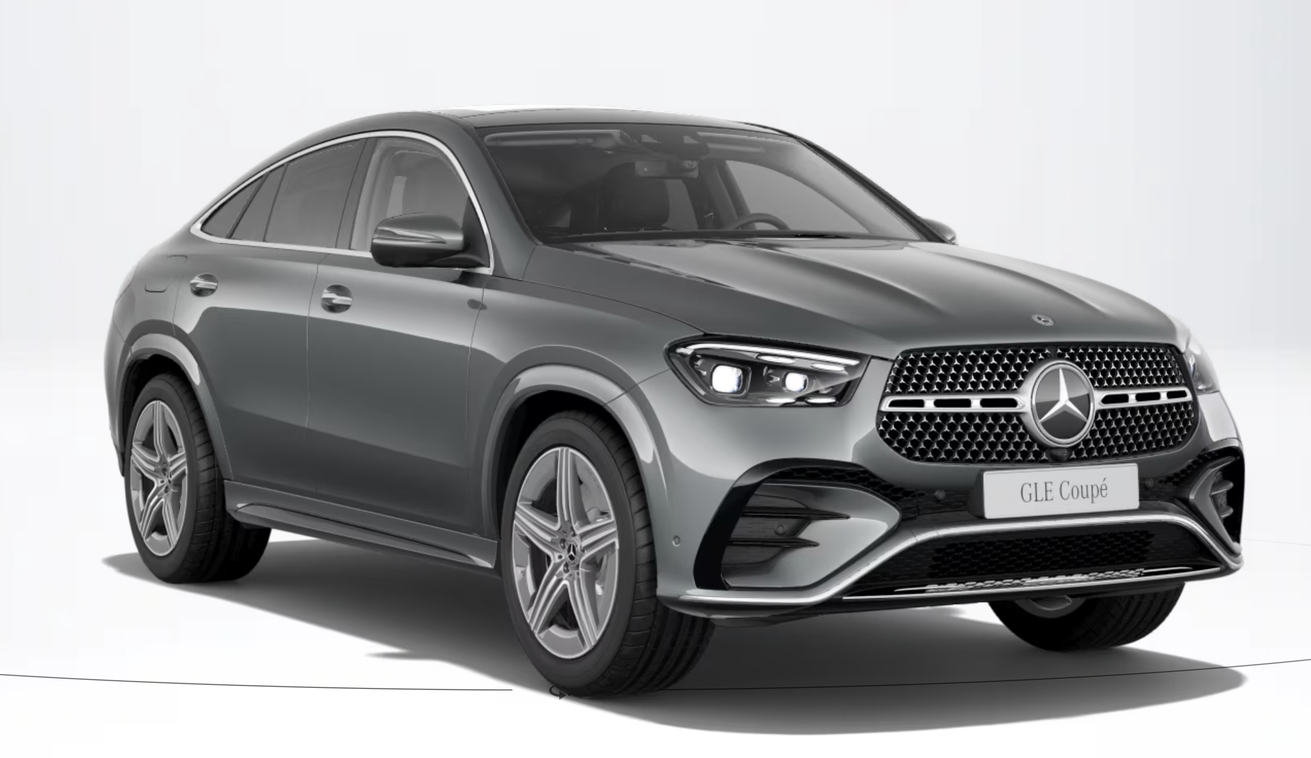 MERCEDES GLE COUPÉ 450d AMG | SKLADEM | FACELIFT | nové české auto | sportovně luxusní naftové SUV coupé | šedá Selenite | černá koženka Artico || super výbava | nákup online | AUTOiBUY.com